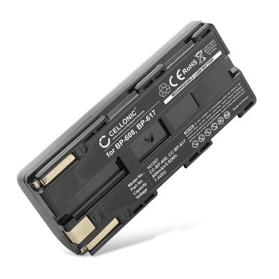 Batteria per Canon PowerShot G10, G2000, PowerShot G10, GL2, EOS 300v, E1 E2 E30, ES8400v BP-608 BP-608A BP-617 (800mAh, 7.4V) marca CELLONIC