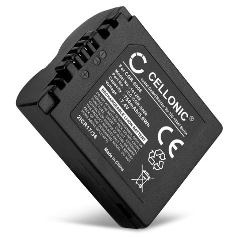 Batteria per Leica D-LUX 2, 3, 4; V-LUX 1 Panasonic CGA-S006 (750mAh, 7.4V) di CELLONIC