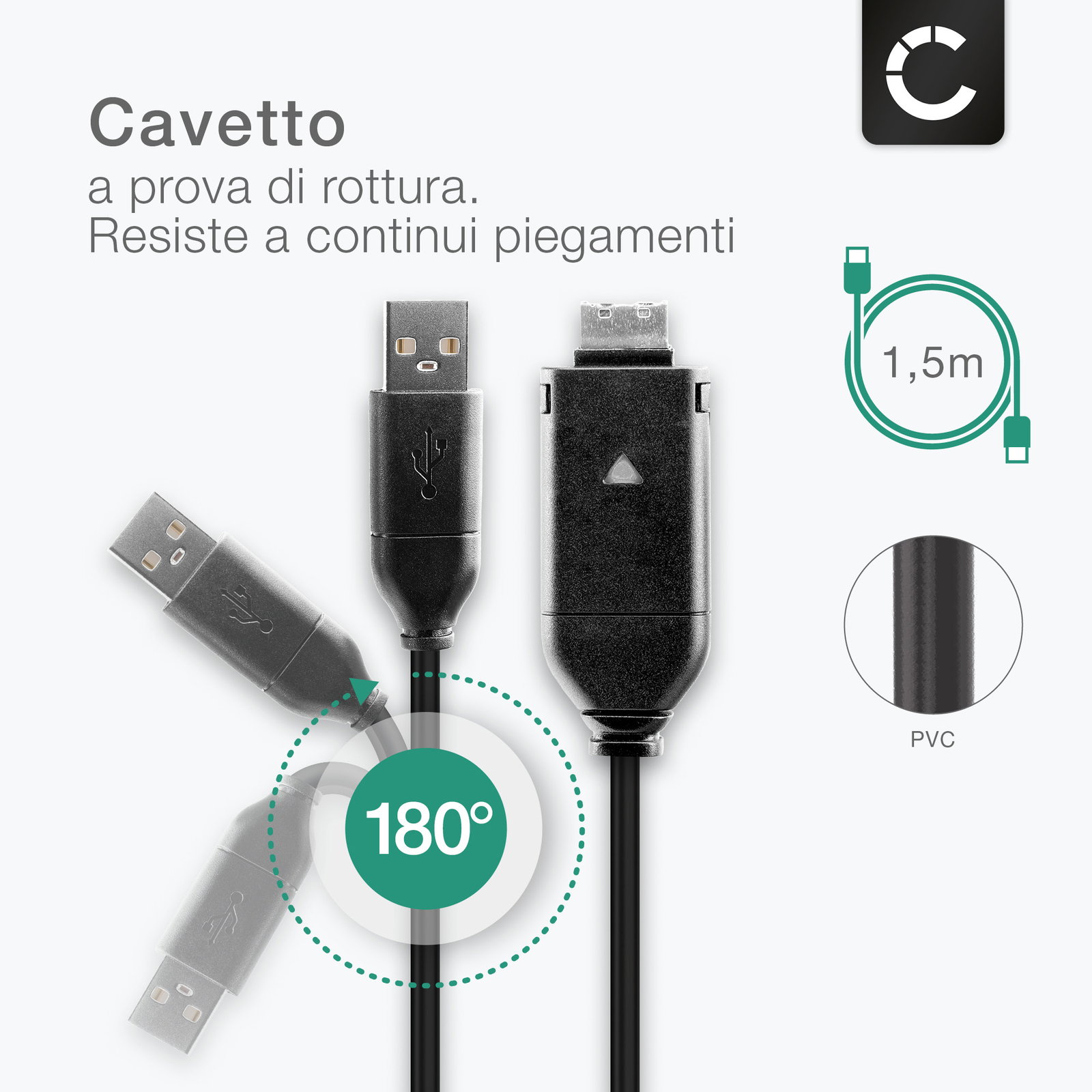 Cavo Dati USB Per Fotocamera EBTOOLS E-Pl8 1,5 Metri | Connettore 12 Pin Per Olympus, Trasferimento Foto Fino A 480 Mbps