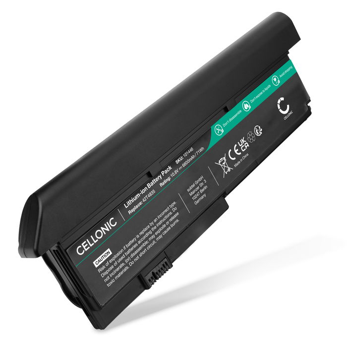 Battery for Lenovo ThinkPad X201, X200, X201i, X200s, X201s, X200si, 42T4534, 42T4537 10.8V 6600mAh from CELLONIC