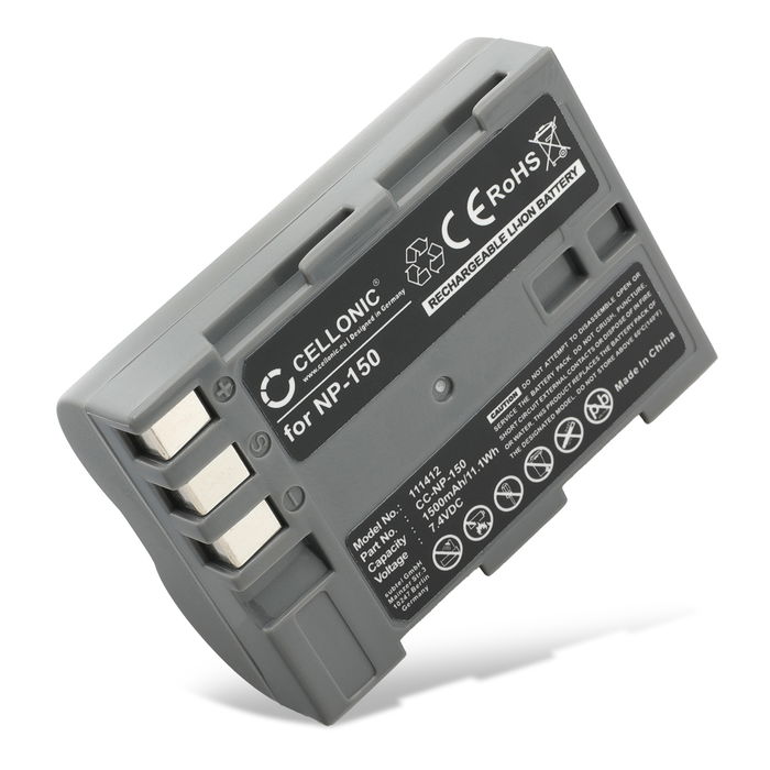 Battery for Fuji FinePix A205S, FinePix A205S Zoom, FinePix S5 Pro NP-150 (1500mAh, 7.4V) from CELLONIC