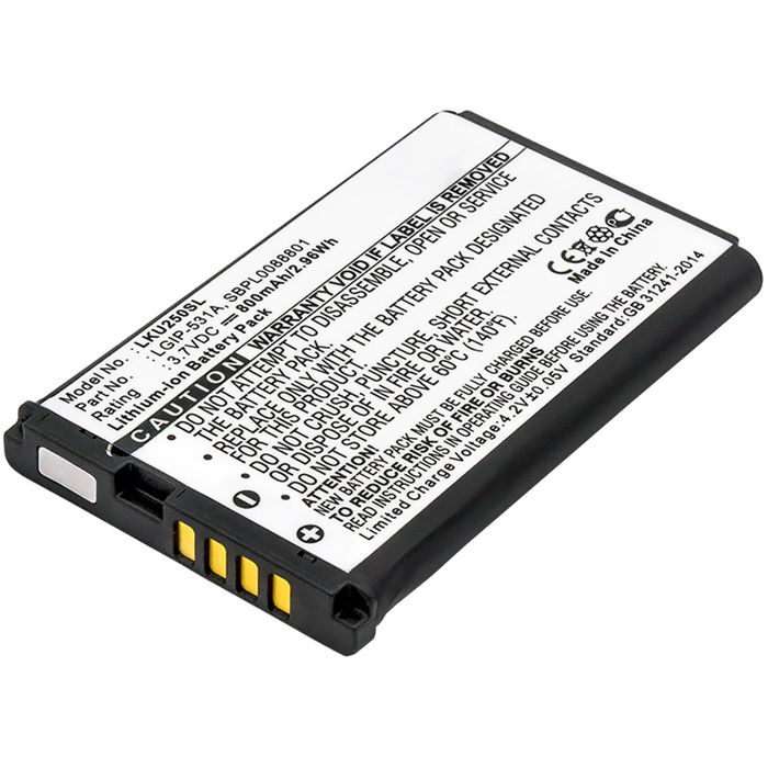 LG LGIP-531A Batteria marcata subtel, 800mAh di capacità