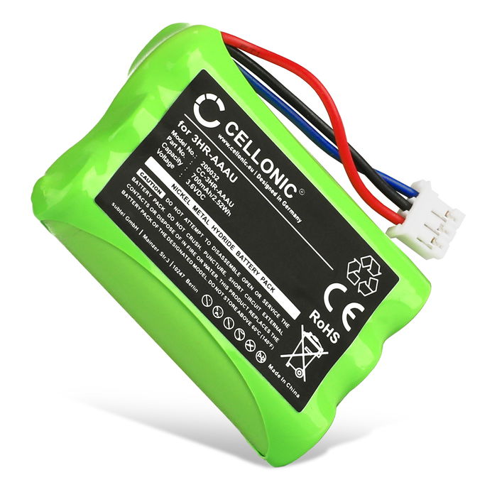 3HR-AAAU Battery for Bang & Olufsen BeoCom 6000 BeoCom M6000 BeoCom M6000 MKII BeoCom 1 Cordless Phones - T373 70AAAH3BMXZ Battery Replacement - 700mAh