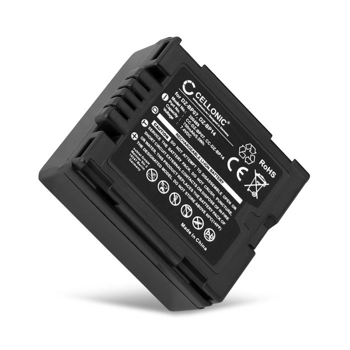 DZ-BP14,DZ-BP07,LIP07 Battery for Hitachi DZ-BX35 DZ-BX37 DZ-GX20 DZ-GX25 DZ-GX3100 DZ-GX3200 DZ-GX3300 750mAh Camera Battery Replacement DZ-BP07,DZ-BP14,DZ-BP21
