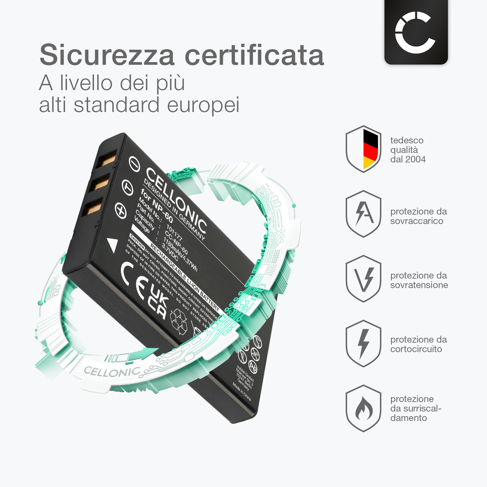 Batteria Agli Ioni Di Litio Per Fotocamera Kodak EasyShare LS633 - 3.7V, 1000mAh, Ricambio Compatibile