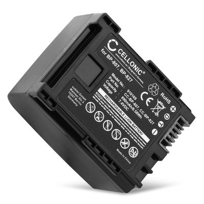 Batteria BP-807 BP-809 BP-819 BP-827 per fotocamera Canon LEGRIA HF G25, G10, HF20, HF S20 | VIXIA HF G20 HF S30 HF200 HG20 Affidabile ricambio da 890mAh, marca CELLONIC