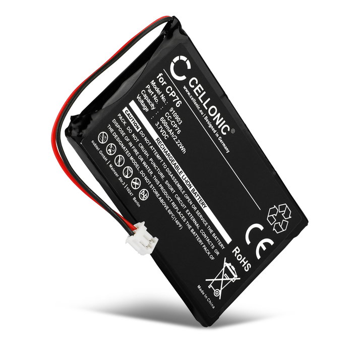 Batteria CELLONIC CP76 per telefono Grundig Calios 1, Calios A1, Calios H1, BTI Verve 500 Ricambio affidabile da 600mAh per il tuo fisso/cordless
