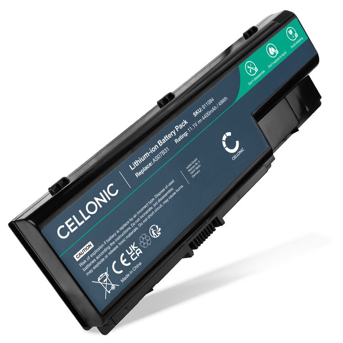 Battery for Acer Aspire 8930G, 8920G, 8920, 7738G, 5920, Packard Bell EasyNote LJ65, LJ75, LJ71, eMachines E520, eMachines E510, Acer AS07B31 11.1V 4400mAh from CELLONIC