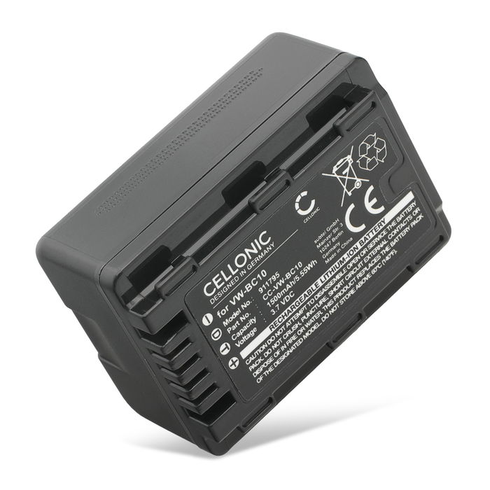 Camera Battery for Panasonic HC-VX870, HDC-SD40, HC-V700, HC-V500, HC-V100, HC-V250, HC-V210 from CELLONIC