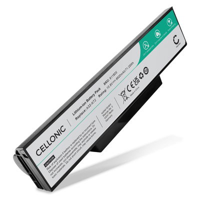 Batteria per portatile ASUS X73S, X72J, X72D, A73S, K73S, K73SV, N73J, ASUS A32-K72 ricambio per laptop 6600mAh 10.8V 