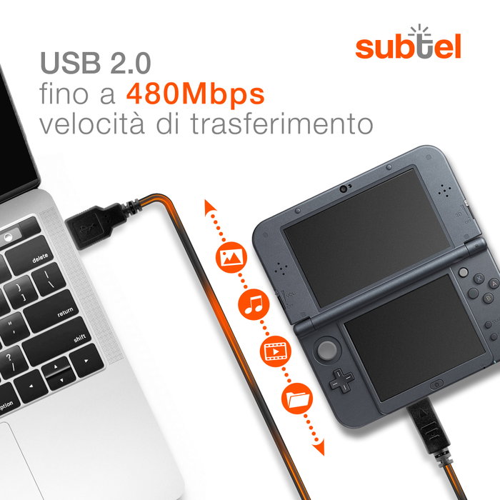 Cavo USB Caseroxx Per TomTom One XL Europe/Regional Edition, Cavo Dati E Ricarica, Lunghezza 1 M, Nero