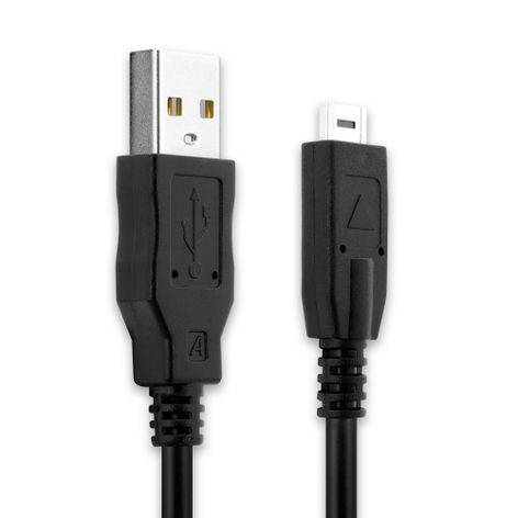 14 Pin Connector to USB A Camera Data Cable for Leica V-LUX 2, 20 Black PVC 1.5m from subtel