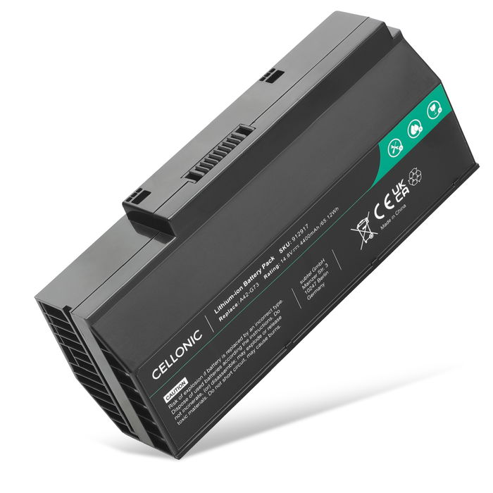 Battery for ASUS G73J, G73JH, G73, Lamborghini VX7, G73SW, G73S, VX7S, G53, VX7, G73JW, VX7SX 14.8V 4400mAh from CELLONIC