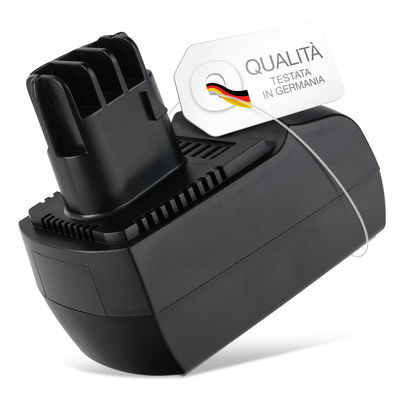 Batteria 6.25475, 6.25476,625476000, ME-1474 per attrezzo Metabo BSZ 14.4, BSZ 14.4 Impuls, BSZ 14.4 Impuls Affidabile batteria di ricambio da 3Ah NiMH con ridotto effetto memoria per utensili Metabo