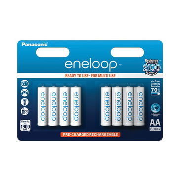 Batterie Pile AA Panasonic eneloop BK-3MCC (Mignon, R6, LR6, HR6) 8x