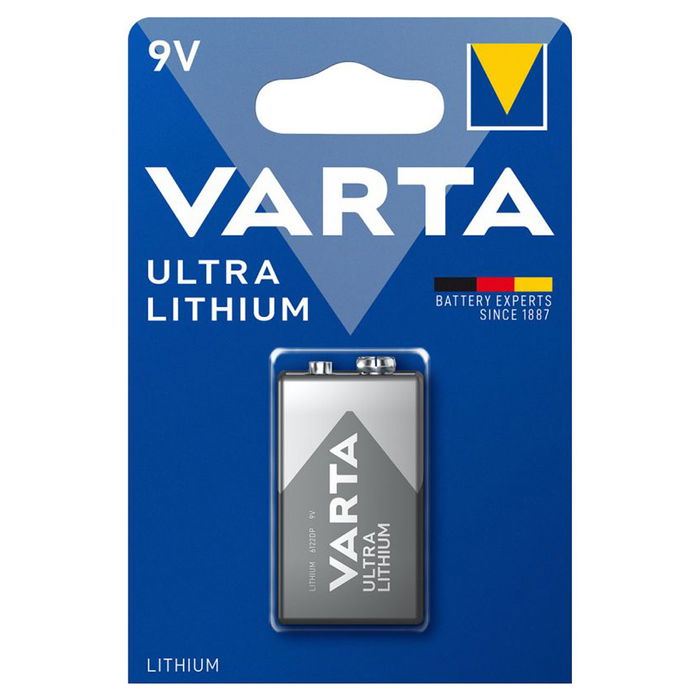 Battery 9V / E Block Varta Lithium Varta 6122 1x 6F22 / 6LR61 / AM-61