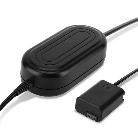 Adattatore CA + Batteria fittizia NP-FW50 per Sony ZV-E10; Cyber-shot DSC-HX90V; NEX-5 di CELLONIC