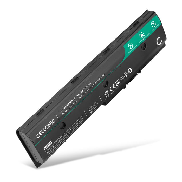 Battery for HP Pavilion Dv6-1000, 7000, 7200, 7300, Dv7-7000, Envy M6-1000, Pavilion M6t-1000, MO06, MO09, H2L55AA 11.1V 4400mAh from CELLONIC