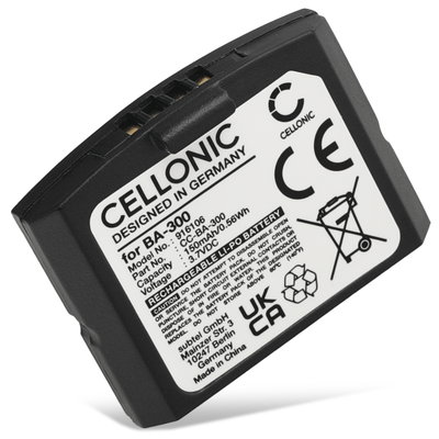 Battery for Sennheiser RS 4200 II, RR 4200, Set 840 TV, RI 410, Set 830 TV, Set 840-S, Set 900, RR 840, BA 300, 500898 150mAh from CELLONIC