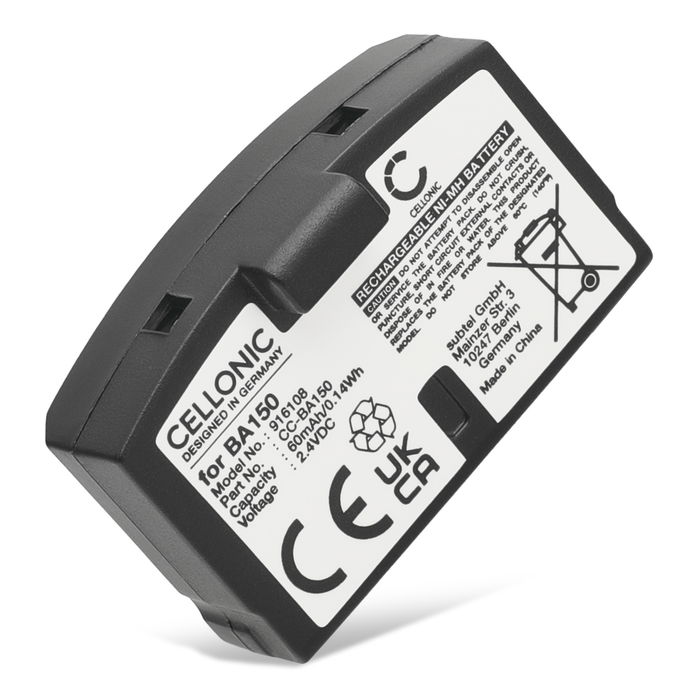 Batteria per Sennheiser BA 151 Accu 60mAh Batteria ricambio