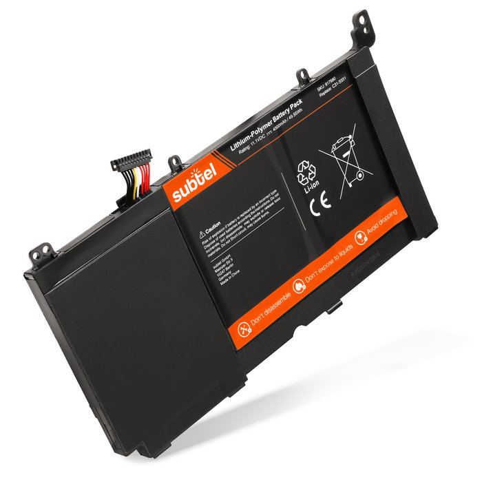Batteria subtel C31-S551 per notebook ASUS Vivobook R451L / R551L / S451L / S551L / V451L / V551L Affidabile ricambio da 4500mAh Sostituzione ottimale per computer portatile laptop ASUS