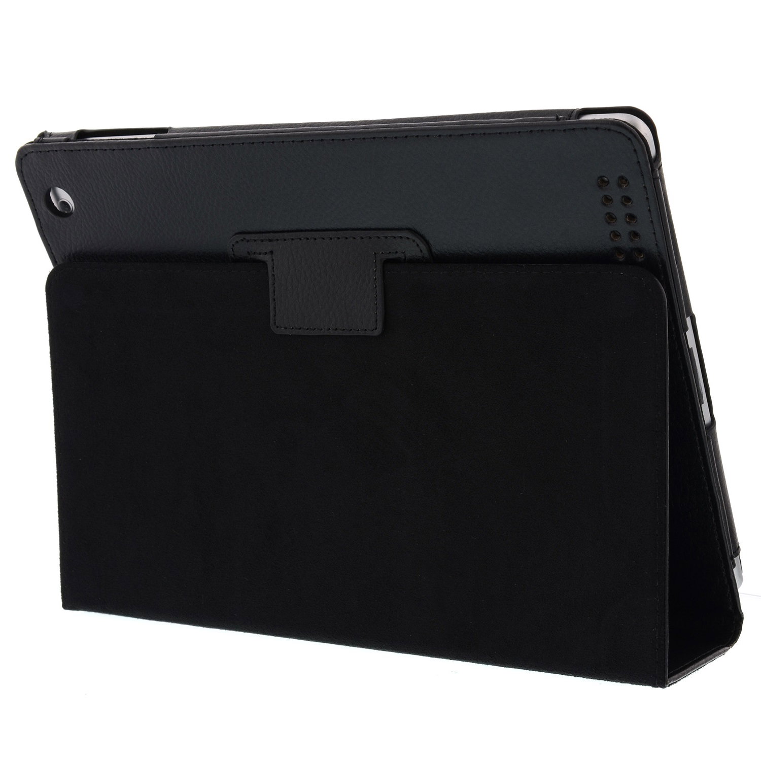 Cover per iPod Touch 5 / 6 / (2019) Custodia Portafoglio in PU Pelle con Supporto e Texture a Linee Tattili - Nero