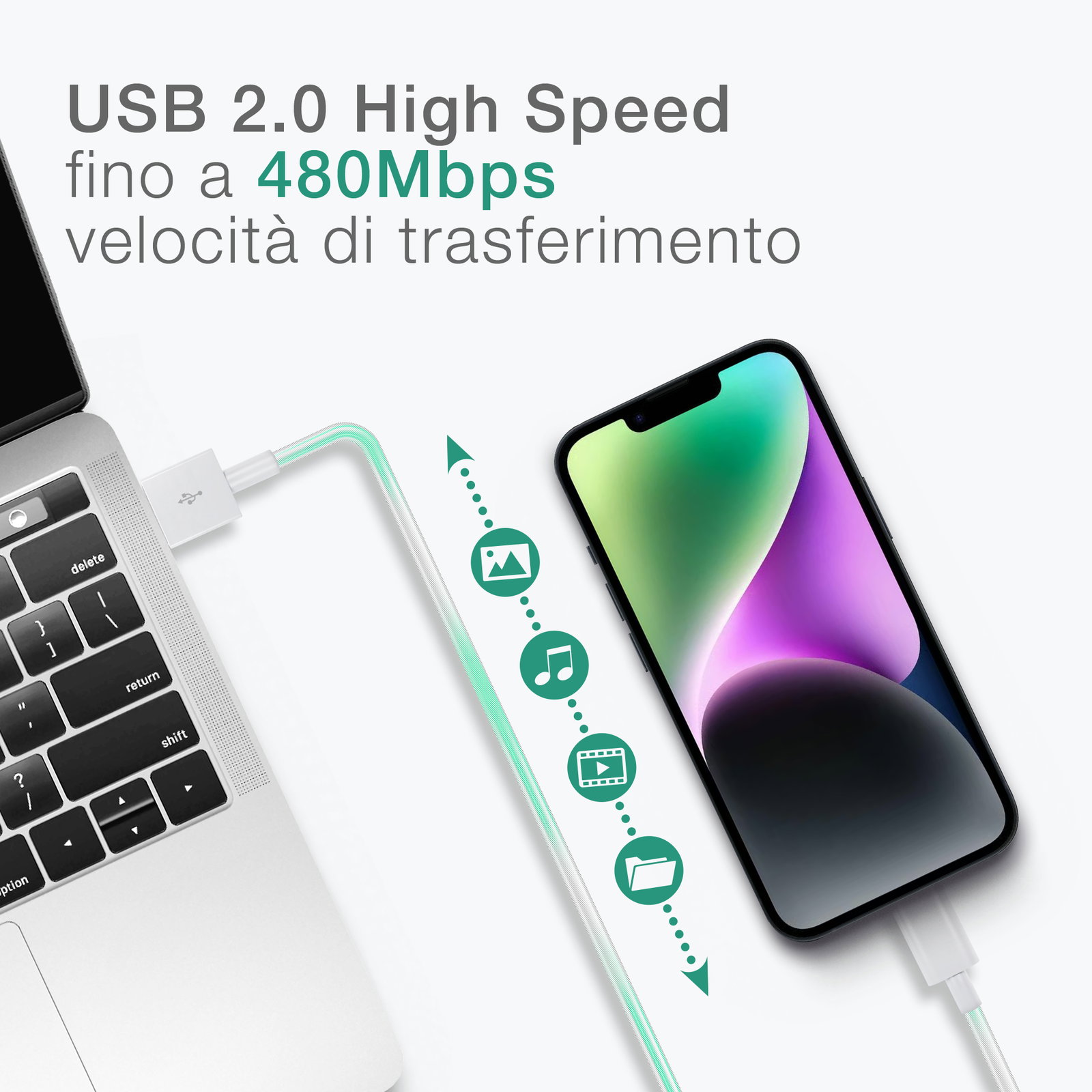 Tappi Antipolvere Per Porta Lightning In Alluminio Oro Rosa – 2 Pezzi Con Cordino Antismarrimento Per IPhone E IPad