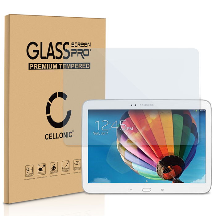 Vetrino protettivo 9H CELLONIC per tablet Samsung Galaxy Tab 3 10.1 (GT-P5200 / GT-P5210 / GT-P5220), (2.5D Screen protector 0.33mm Full Glue), colore Trasparente, pellicola salva-schermo anche per e-reader
