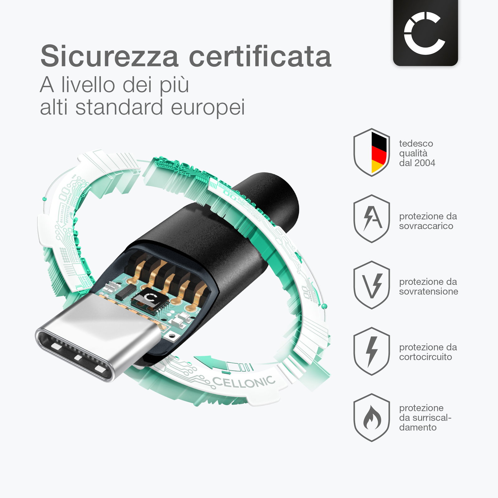 Cavo Di Ricarica Veloce Tipo-C Per Honor 400 Lite Trasferimento Dati