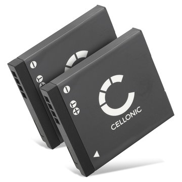 2x Batteria DMW-BCK7 NCA-YN101H per fotocamera Panasonic Lumix DMC-FT30 FT25 DMC-SZ1 SZ7 DMC-S1 S2 S3 DMS-FS16 FS28 FS35 FS40 DMC-TS25 Affidabile ricambio da 700mAh, marca CELLONIC