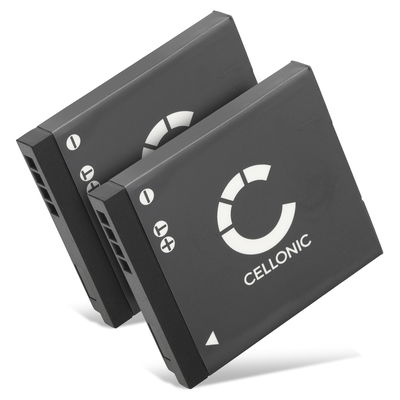 2x Batteria DMW-BCK7 NCA-YN101H per fotocamera Panasonic Lumix DMC-FT30 FT25 DMC-SZ1 SZ7 DMC-S1 S2 S3 DMS-FS16 FS28 FS35 FS40 DMC-TS25 Affidabile ricambio da 700mAh, marca CELLONIC