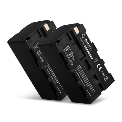 2x Batteria NP-F750 NP-F570 NP-F960 NP-F970 NP-F330 per fotocamera Sony HXR-MC2500 HXR-NX100 NX5 HDR-FX1 FX7 FX1000 DSR-PD150 PD170 NEX-FS700r HVR-Z1 Affidabile ricambio da 4400mAh, marca CELLONIC