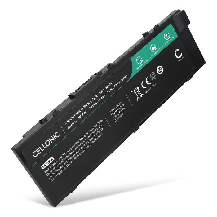 1x Batteria per portatile Dell Precision M7510, M7710, 15 7510, 15 7520, 17 7710, M7520, MFKVP, GR5D3, RDYCT ricambio per laptop 6400mAh 11.1V 