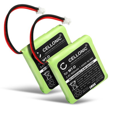 2x CELLONIC Batteria 5M702BMX,GP0735,GP0747,GP0827 compatibile con Audioline Slim DECT 500 502 580 582, BT Verve 450, Medion MD82877 MD82772 600mAh Ricambi per telefono cordless