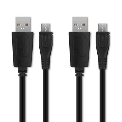 2x Cavo USB con connettore Micro USB per fotocamera Sony Alpha 6000 6300 6500 5100 5000 A7s II Alpha 7r ii Alpha 7 ii DSC-RX100 DSC-HX400V Filo lungo 1m ricarica 1A cavetto dati in piacevole PVC nero
