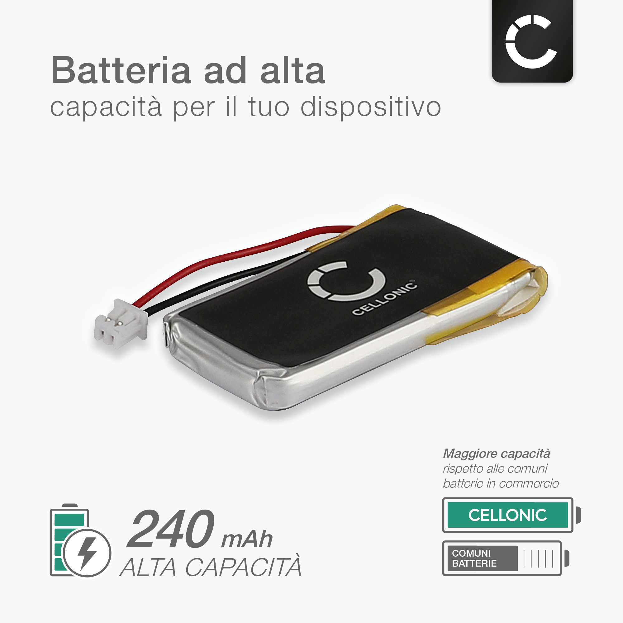 Vhbw Batteria Ricaricabile Li-Ion 300mAh 3.7V Per Plantronics Savi Office WO350 E Cuffie Wireless, Sostituisce 202599-03