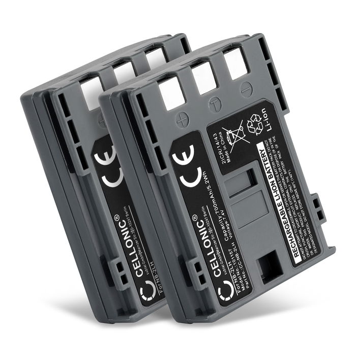 2x Canon NB-2L Batteria da 700mAh marcata CELLONIC