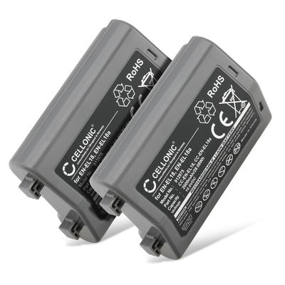 2x Batteria EN-EL18 EN-EL18a ENEL18a per fotocamera Nikon D5 D4 D4s D6 MB-D17 Affidabile ricambio da 2600mAh, marca subtel
