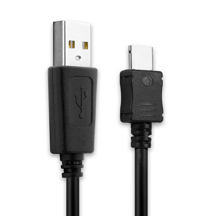 Cavo USB 2.0 con connettore Connettore per telefono Samsung SGH-E250, SGH-P300, SGH-U700, SGH-X830, SGH-E900 filo di 1m cavetto dati & ricarica 0.5A in PVC nero per cellulare