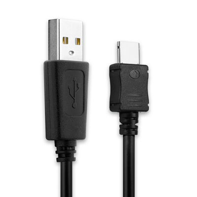 Cavo USB 2.0 con connettore Connettore per telefono Samsung SGH-E250, SGH-P300, SGH-U700, SGH-X830, SGH-E900 filo di 1m cavetto dati & ricarica 0.5A in PVC nero per cellulare