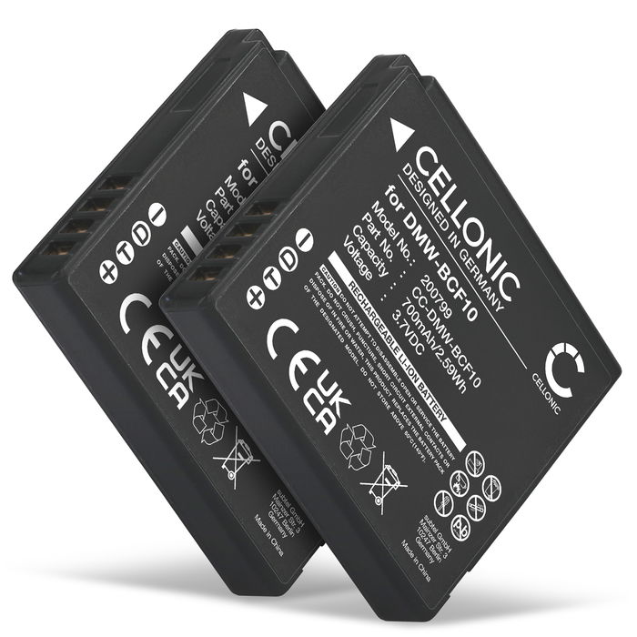 2x Panasonic CGA-S106C Batteria da 700mAh marcata CELLONIC