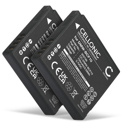 2x Battery for Panasonic Lumix DMC-FS62 DMC-FS10 FS6 FS7 FS15 FS30 FS42 FS62 700mAh from CELLONIC