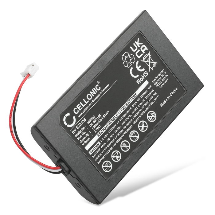 Batteria di ricambio 533-000128, 623158 per telecomando Logitech Harmony Elite, 950 capacità: 1300mAh batteria compatibile CELLONIC® di lunga durata, affidabile e sicura