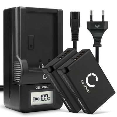 2x CELLONIC Camera Battery for Canon EOS 750D EOS 760D EOS 770D EOS 800D EOS Kiss X8i EOS M3 EOS M5 EOS M6 EOS Rebel T6i Replacement LP-E17 Battery 950mAh Backup + Charger