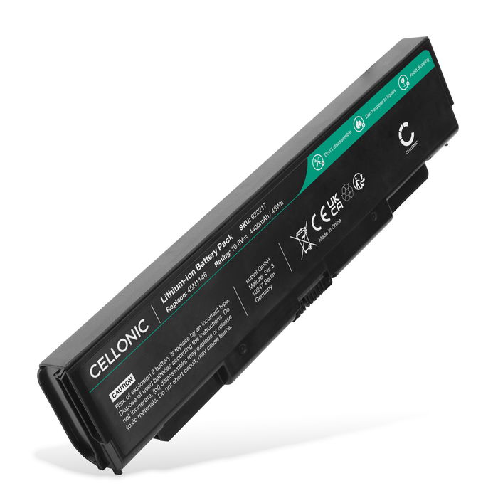 Batteria per portatile Lenovo ThinkPad L440, L540, T440p, T540, T540p, W541, W541s ricambio per laptop 4400mAh 10.8V - 11.1V 