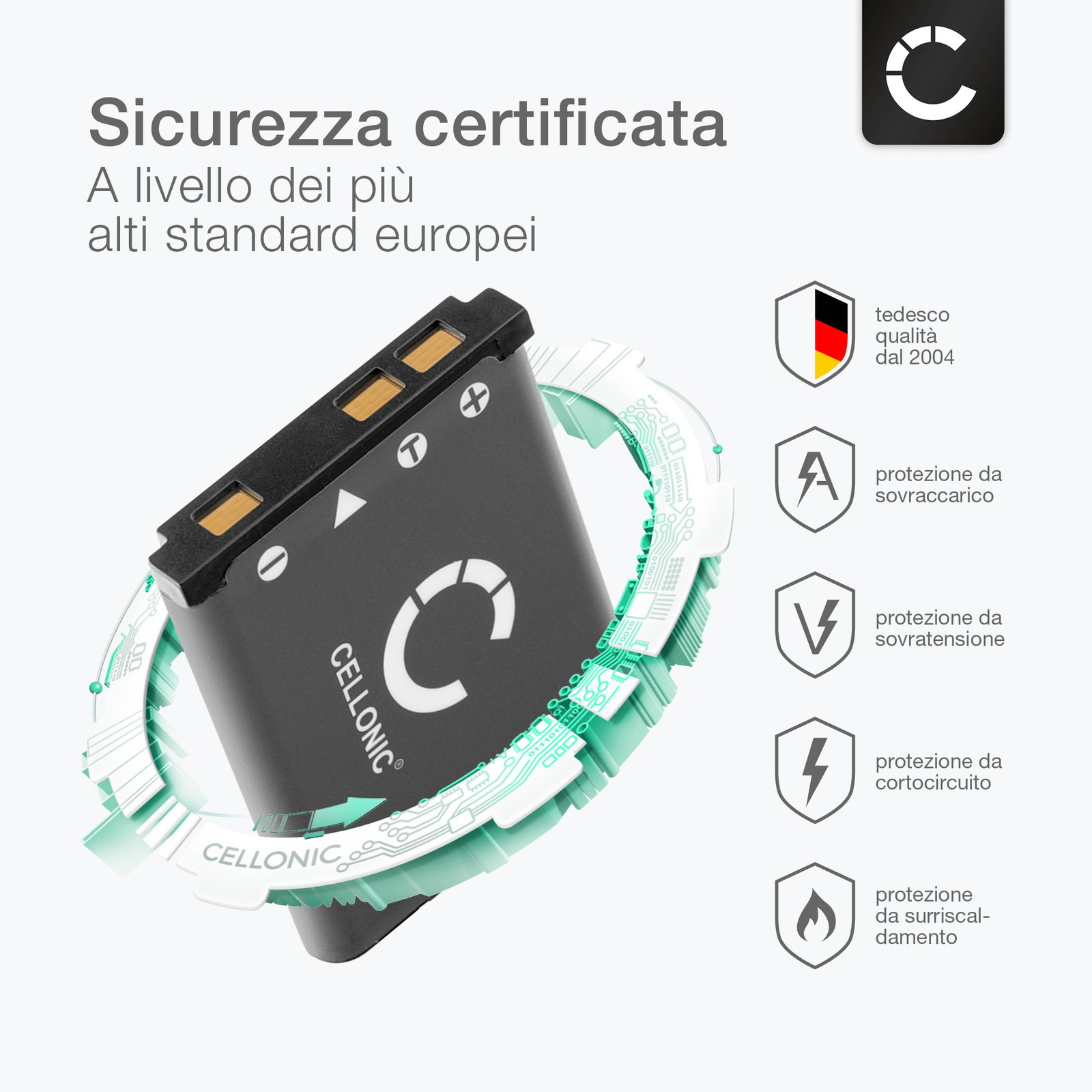 Batteria Compatibile Nikon EN-EL10, Li-ion 3.7V 700mAh Per Coolpix E Olympus - 3