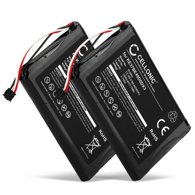 2x GPS Battery for Garmin Edge 800 / Edge 810 / Edge Touring - 1000mAh 361-00035-00, KE37BE49D0DX3 Battery Replacement SatNav Sat Nav