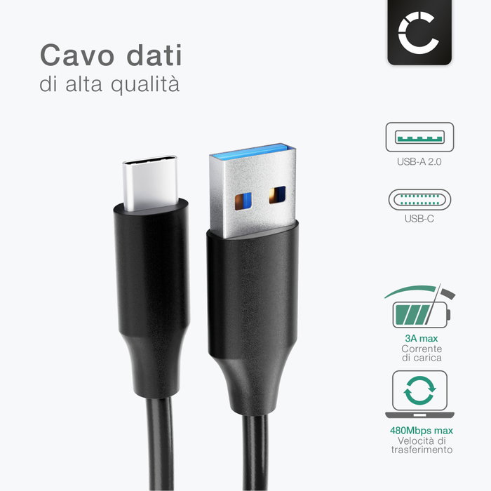 Cavo USB Micro USB - 2 metri per Oppo A91 Ricarica Rapida - Cavo di Ricarica / Sincronizzazione Rapida Trasferimento Dati