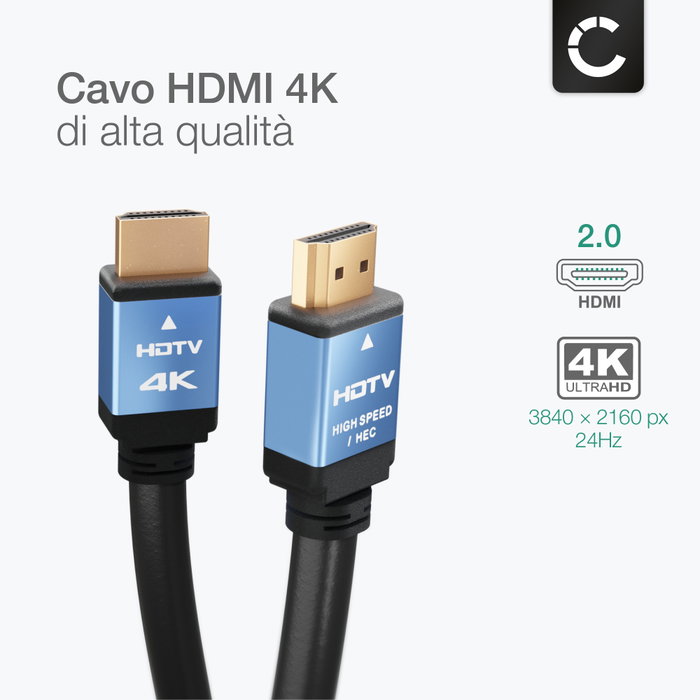 Cablepelado Cavo HDMI Piatto 4K Con Ethernet E Contatti Dorati – 50 Cm, Compatibile PS5, Xbox, Smart TV - 5