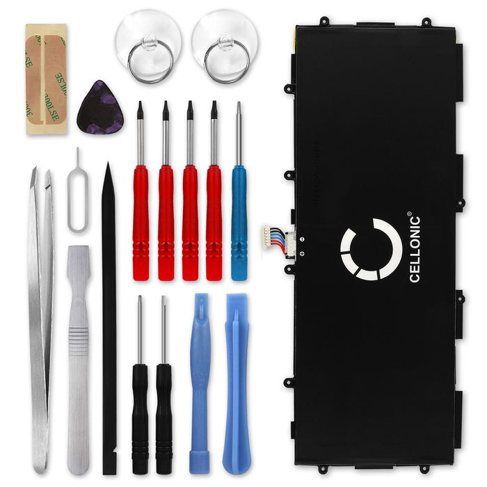 Batteria Samsung SM-P605 Galaxy Note 10.1 Edition 2014 6600mAh + Set di strumento, sostituzione col tuo tablet pc, Batteria di ricambio